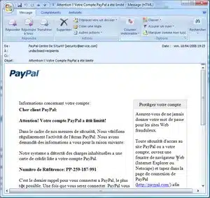 Exemple de phishing
